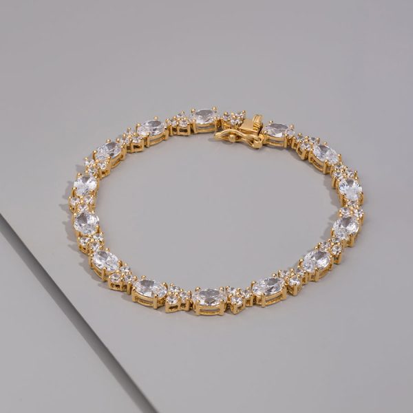 Mansfx Oval Floral Tennis Bracelet